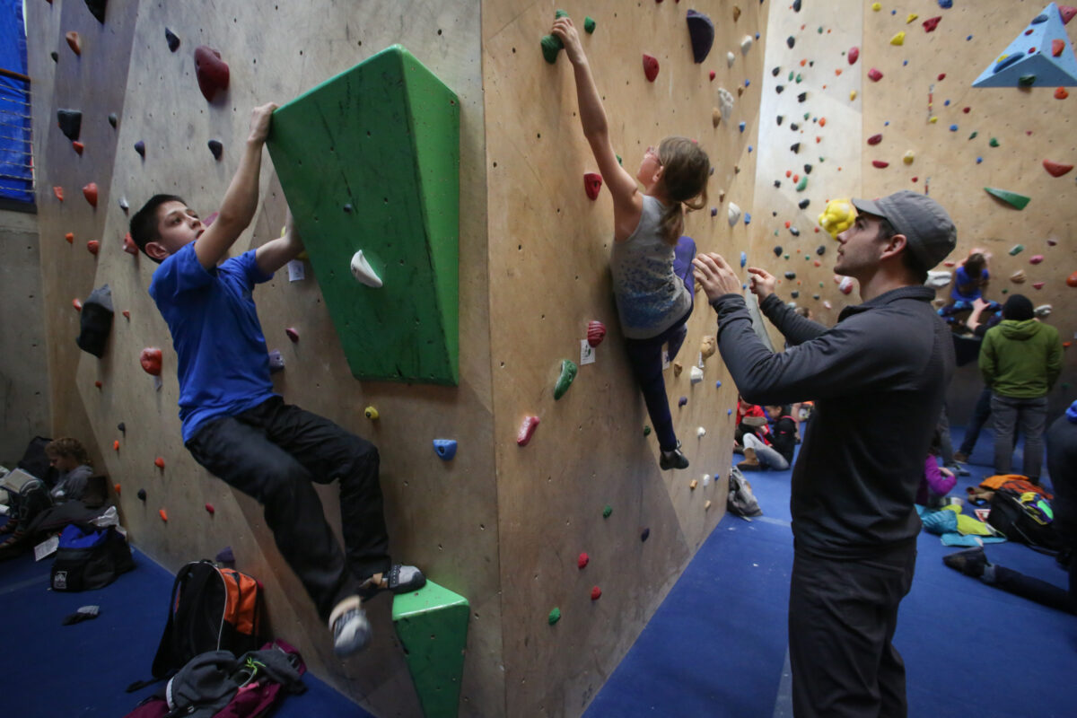 Hundreds of youth climbers compete in regional bouldering championship